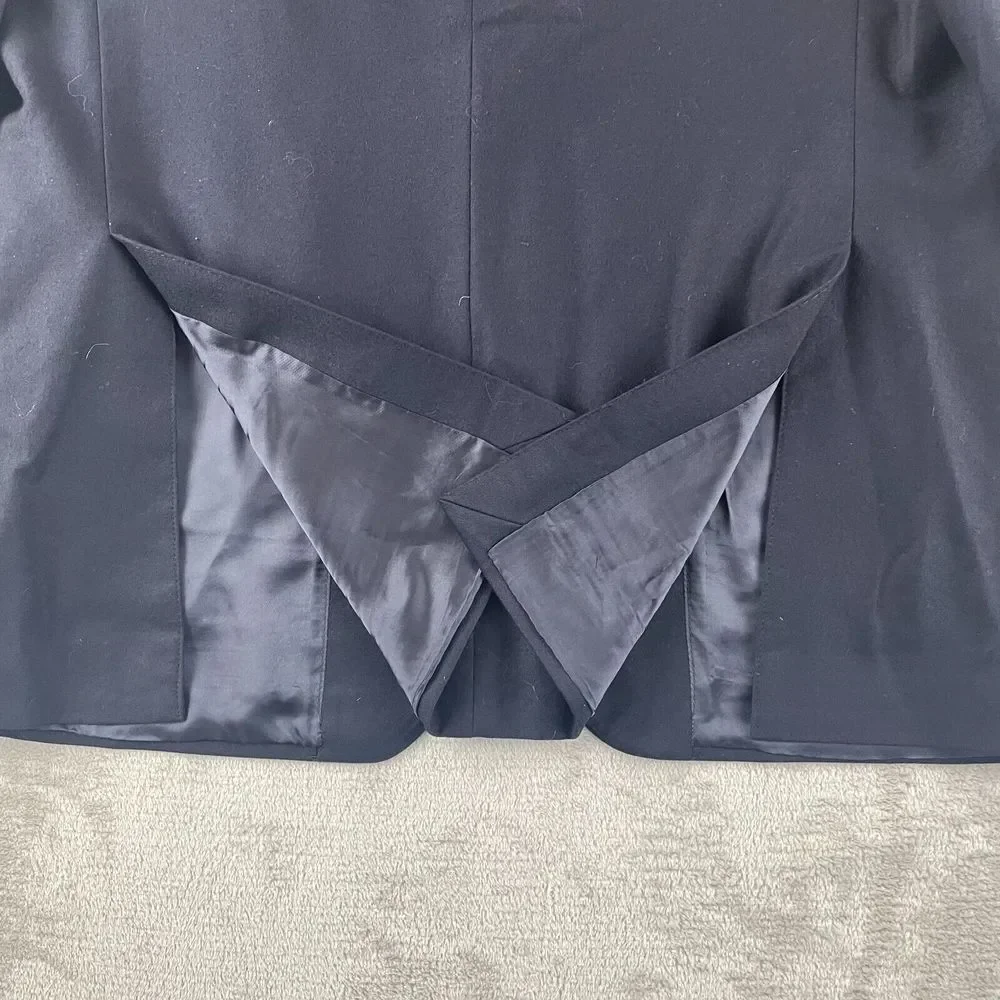 John‎ Varvatos Blazer Men 46R Blue Wool Two-Button Front Lined Sport Coat Jacket